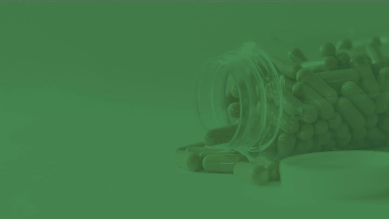 green pill background